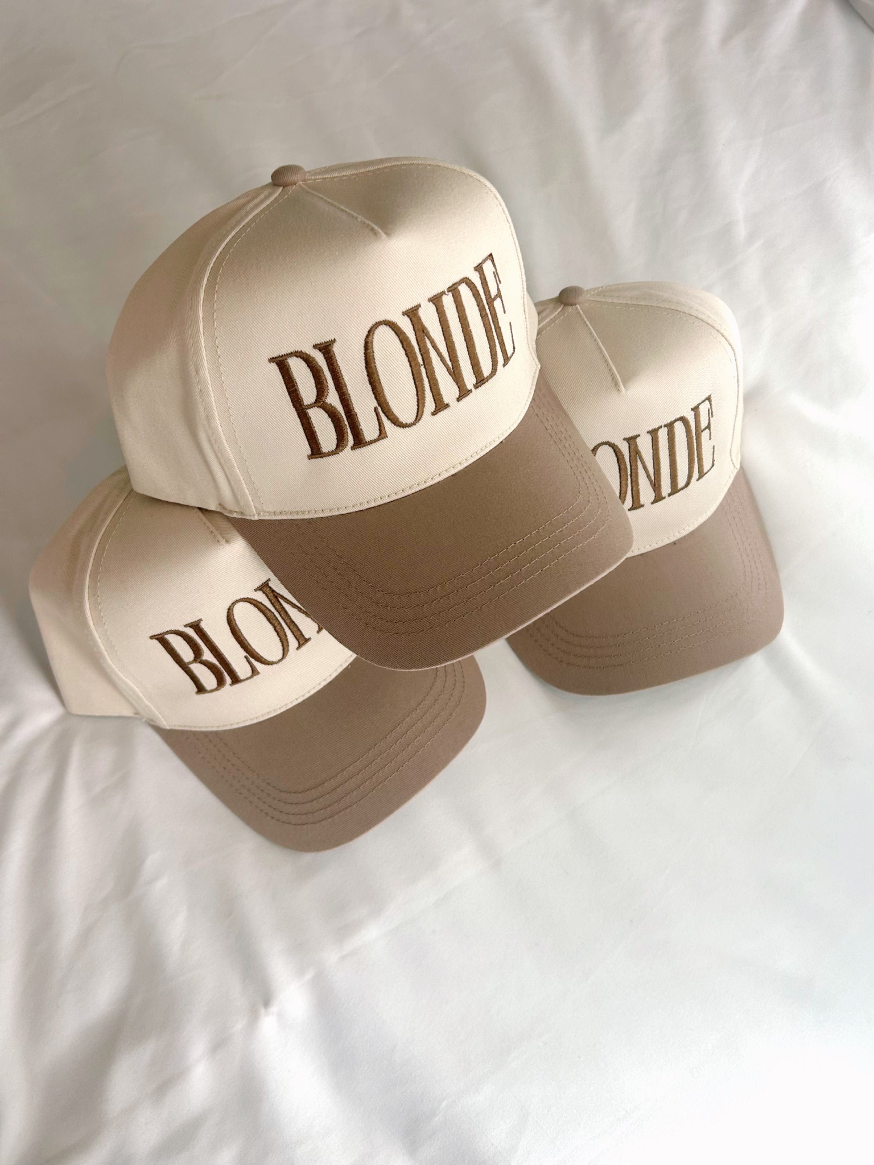 Tan BLONDE Trucker Hat