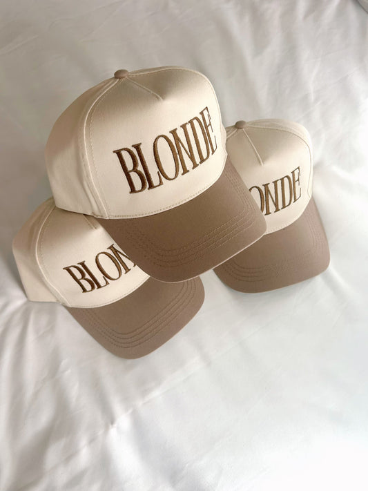 Tan BLONDE Trucker Hat