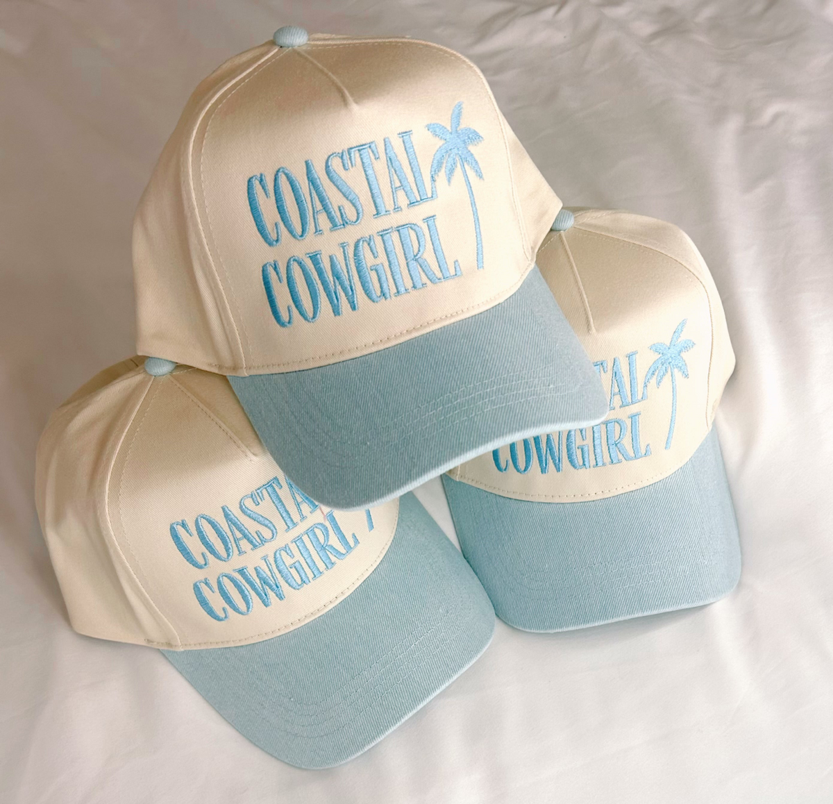 BLUE COASTAL COWGIRL TRUCKER HAT – Coastal Hair Co display picture 3