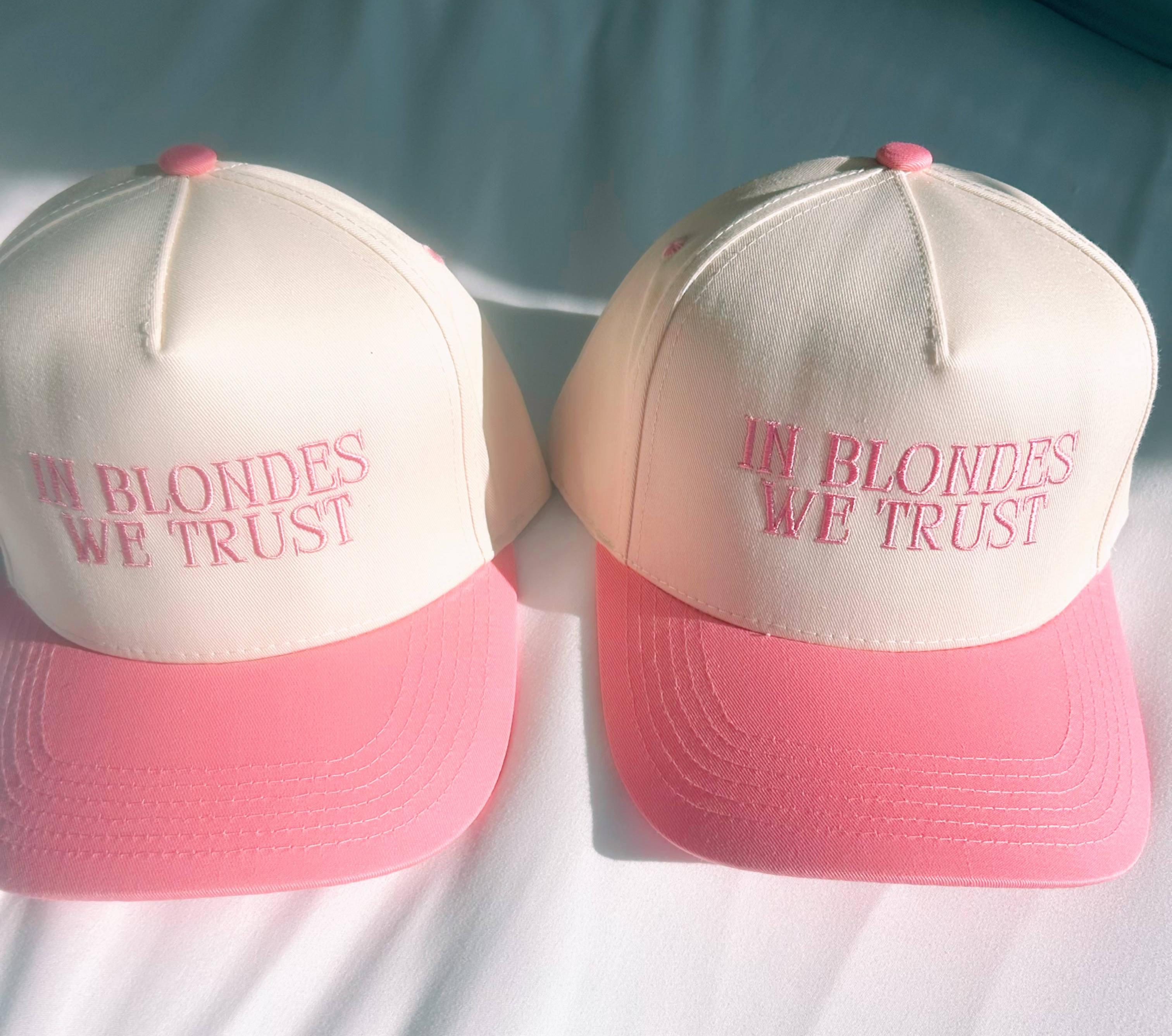PINK IN BLONDES WE TRUST TRUCKER
