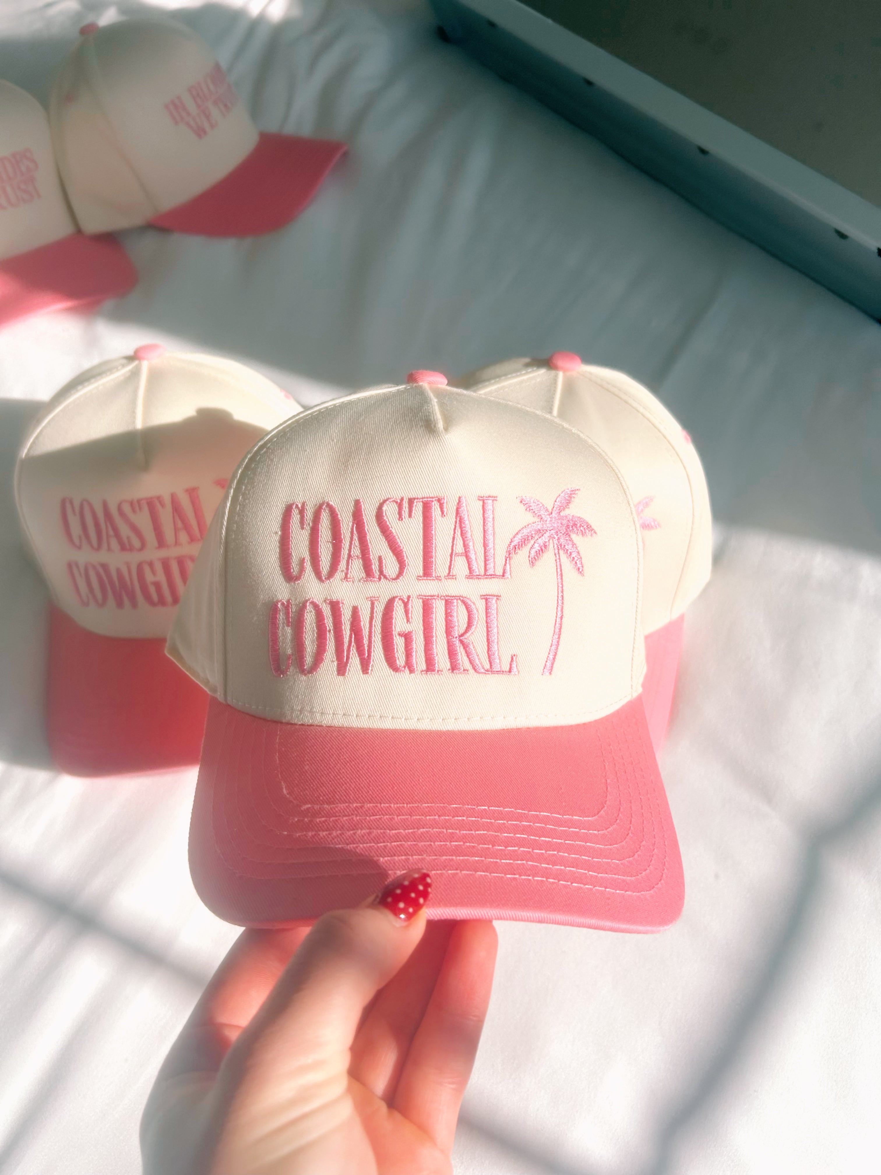 PINK COASTAL COWGIRL TRUCKER